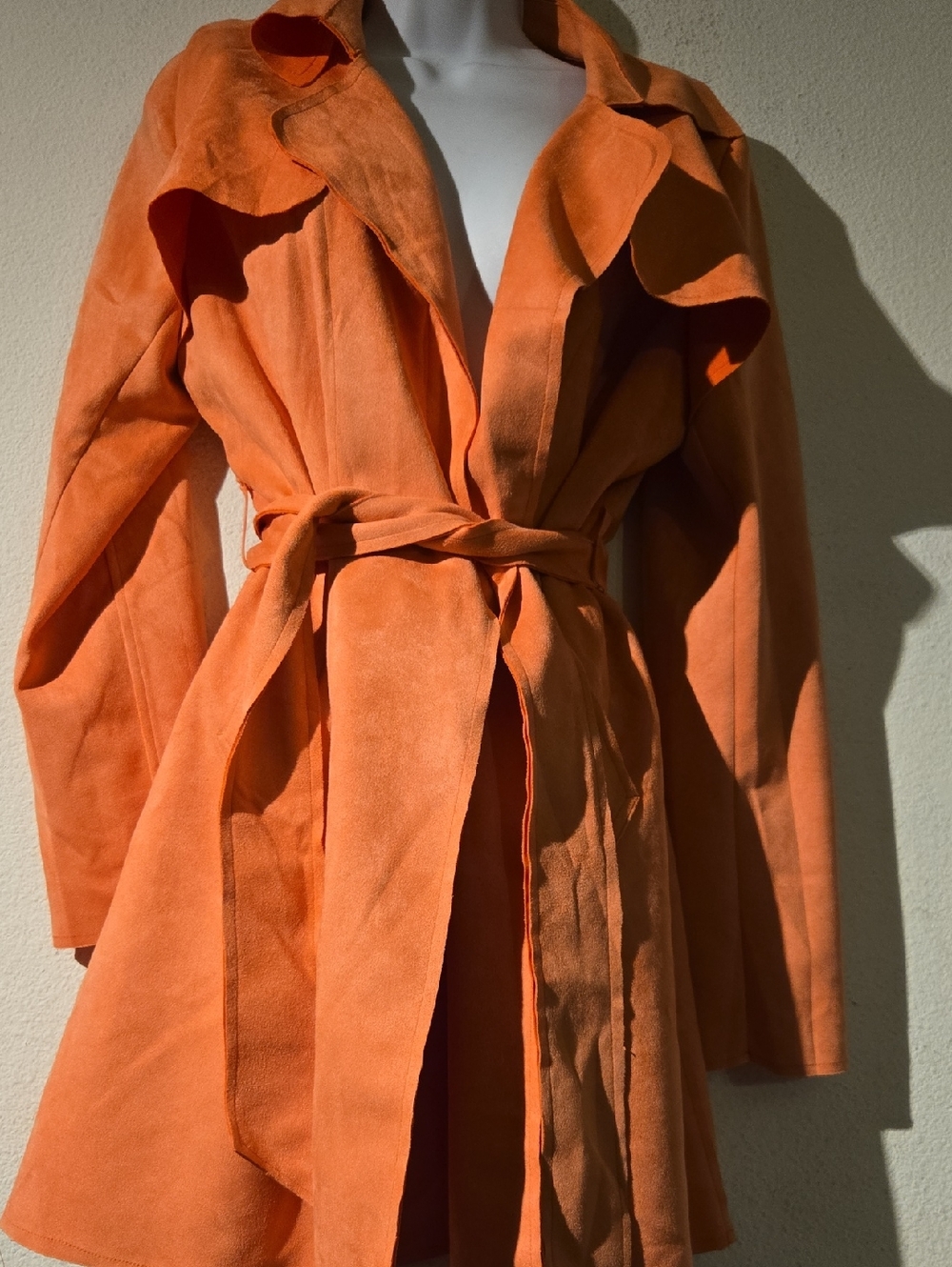*C6WJKT - NEW SZ MED TANGERINE COLOR POLYESTER JACKET W/ TAGS